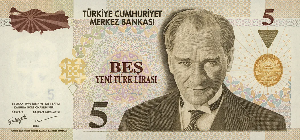 5 Yeni Türk Lirası